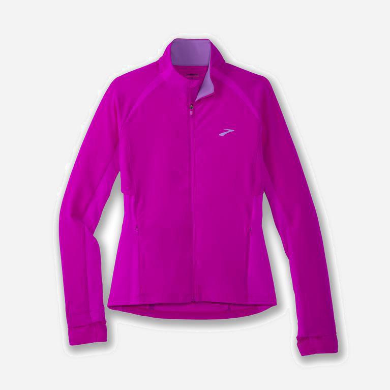 Brooks Women's Fusion Hybrid Running Jackets Singapore - Magenta/Heliotrope (65740-DNOV)